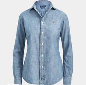 Denim Chambray Button Down Polo Ralph Lauren
